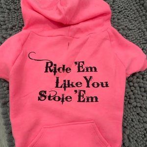 Custom Printed Dog Hoodie XL w/ Slogan
